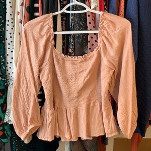 American Eagle smocked top